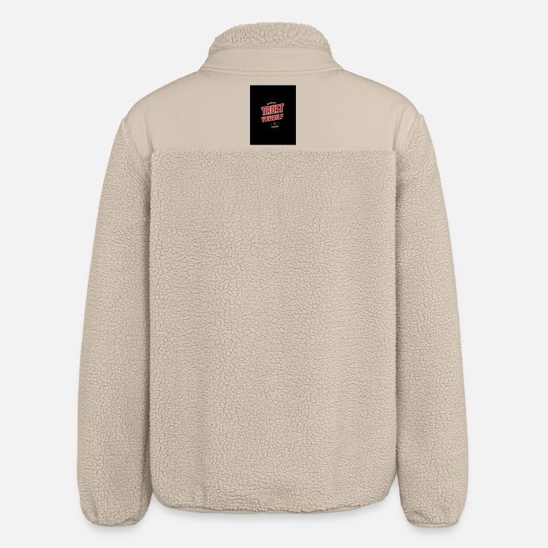 Ermutigung Selbstvertrauen - Relaxed Fit Unisex Sherpajacke von Stanley/Stella - Beige