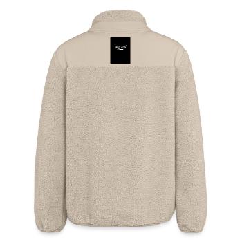 Bleib echt Motivationsbotschaft - Relaxed Fit Unisex Sherpajacke von Stanley/Stella - Beige - Hinten