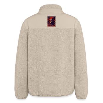 Roter Samurai Briefmarke der ehre - Relaxed Fit Unisex Sherpajacke von Stanley/Stella - Beige - Hinten