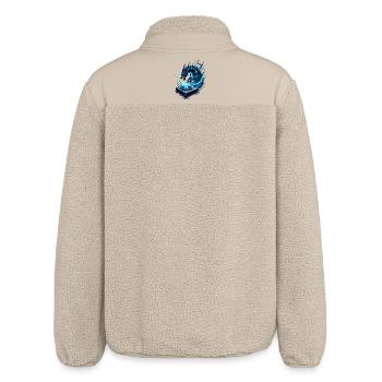 Blaues Drachen-DJ Kraft - Relaxed Fit Unisex Sherpajacke von Stanley/Stella - Beige - Hinten