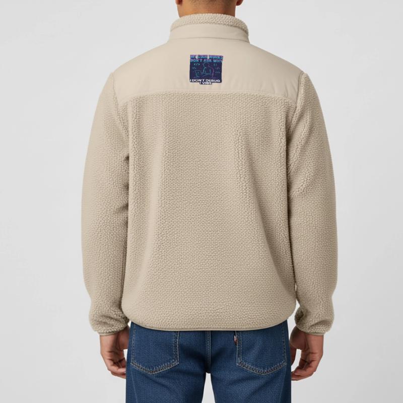 My Code Works Don't Ask Why – Funny Programming Relaxed Fit Unisex Sherpa Jacket by Stanley/Stella