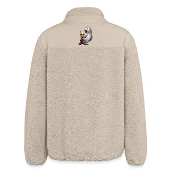 African grey parrot whisky - Relaxed Fit Unisex Sherpa Jacket by Stanley/Stella - beige - Back