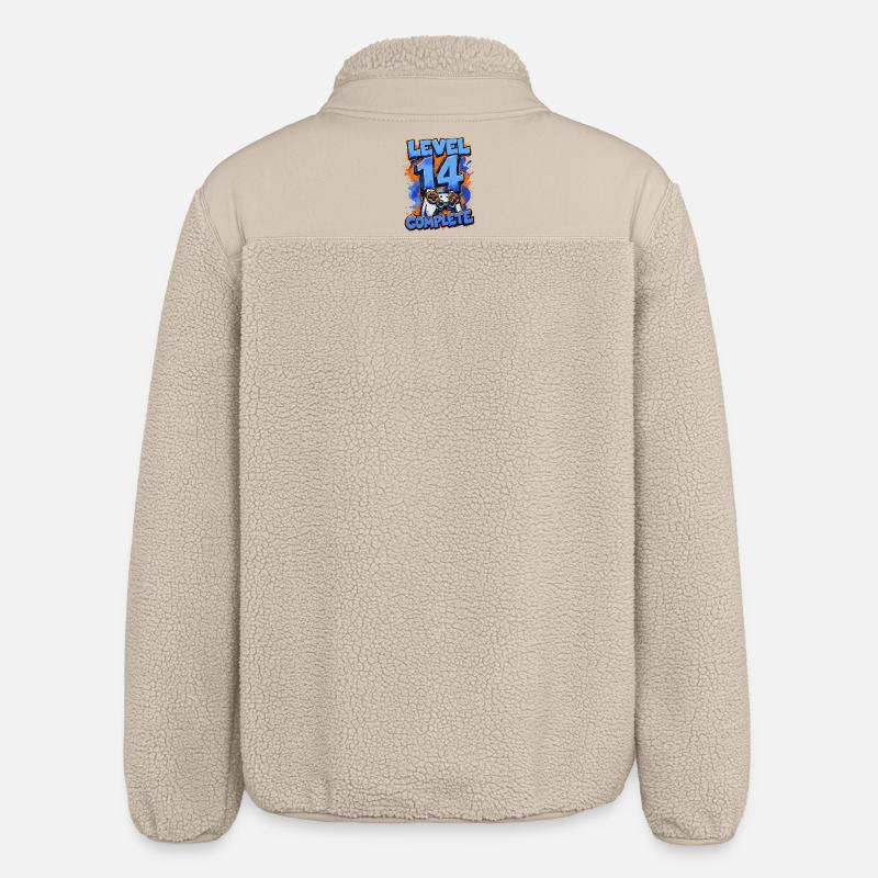 Level 14 Complete – Retro Gaming - Relaxed Fit Unisex Sherpajacke von Stanley/Stella - Beige