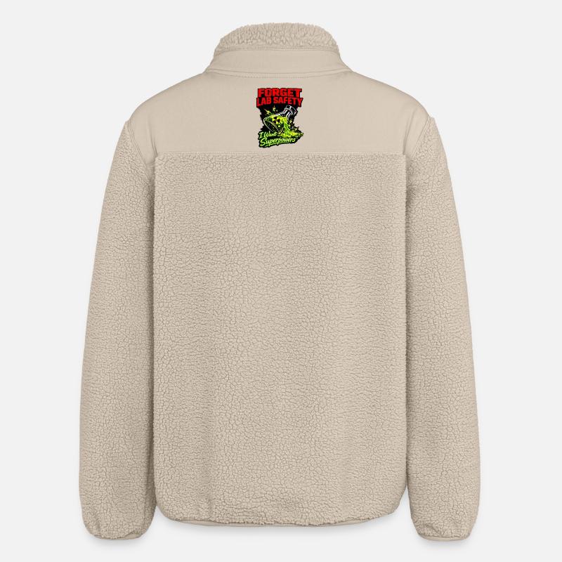 Lab-Safety Goodbye: Superpowers - Relaxed Fit Unisex Sherpa Jacket by Stanley/Stella - beige
