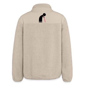 Oma - Relaxed Fit Unisex Sherpajacke von Stanley/Stella - Beige - Hinten