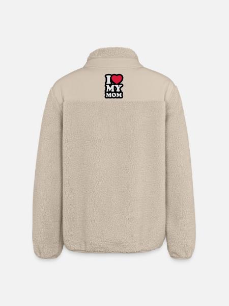I love my mom - Relaxed Fit Unisex Sherpa Jacket by Stanley/Stella - beige
