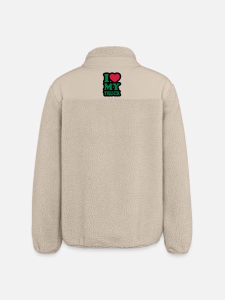I love my truck - Relaxed Fit Unisex Sherpa Jacket by Stanley/Stella - beige