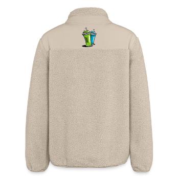 Sprayer Symbol Can Cans Street Art Colors - Relaxed Fit Unisex Sherpa Jacket by Stanley/Stella - beige - Back