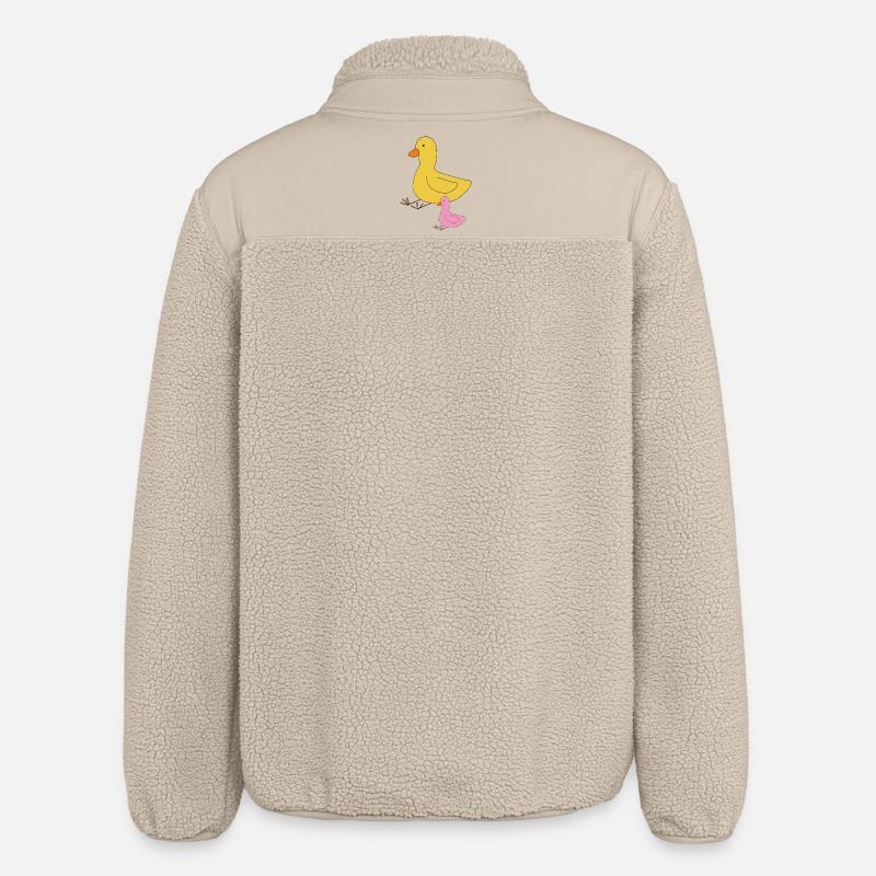 ente mutter kind - Relaxed Fit Unisex Sherpajacke von Stanley/Stella - Beige