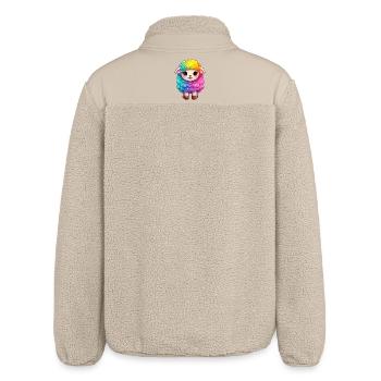 Mouton coloré Arc-en-ciel LGBTQ Animal Laine Genre - Veste sherpa unisexe coupe décontractée Stanley/Stella - beige - Dos