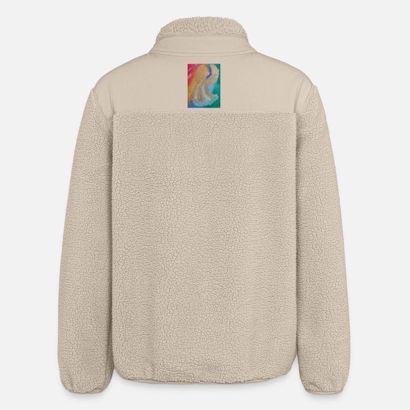 Regenbogenengel - Engel des Einklangs - Engelbild - Relaxed Fit Unisex Sherpajacke von Stanley/Stella - Beige