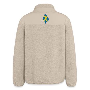 Flagge: Schweden - Relaxed Fit Unisex Sherpajacke von Stanley/Stella - Beige - Hinten