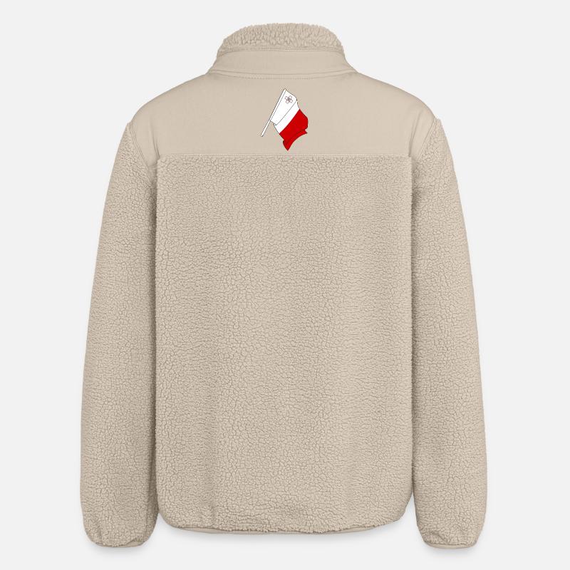Drapeau de Malte - Veste sherpa unisexe coupe décontractée Stanley/Stella - beige
