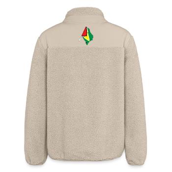 Flag of Guyana - Relaxed Fit Unisex Sherpa Jacket by Stanley/Stella - beige - Back