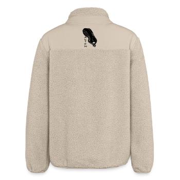 Schwarzer Alien-Schädel - Relaxed Fit Unisex Sherpajacke von Stanley/Stella - Beige - Hinten