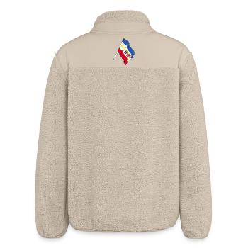 Drapeau Mecklembourg-Poméranie-Occidentale - Veste sherpa unisexe coupe décontractée Stanley/Stella - beige - Dos