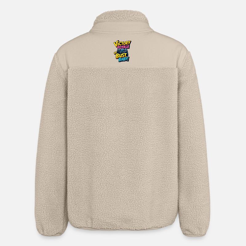 VICTORY ROYALE ODER PLEITE, BABY! - Relaxed Fit Unisex Sherpajacke von Stanley/Stella - Beige