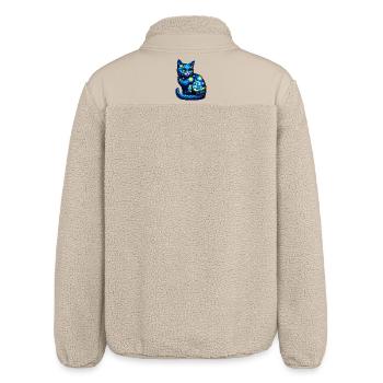 Katze - Relaxed Fit Unisex Sherpajacke von Stanley/Stella - Beige - Hinten