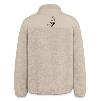 Windsurfen Skizze - Relaxed Fit Unisex Sherpajacke von Stanley/Stella - Beige - Hinten