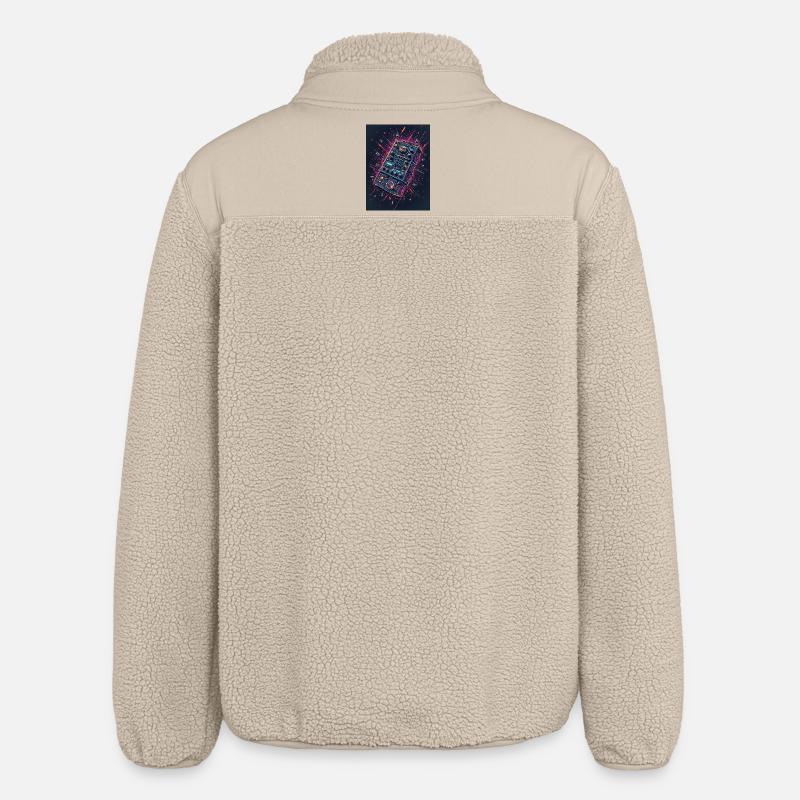 Digital DJ Controller Explosion - Relaxed Fit Unisex Sherpajacke von Stanley/Stella - Beige