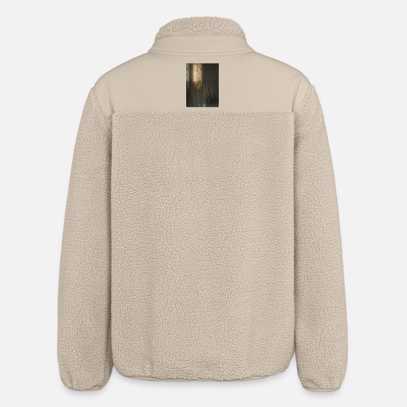 Abstract light reflections at night - Relaxed Fit Unisex Sherpa Jacket by Stanley/Stella - beige