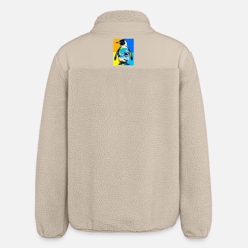 Pinguin - Relaxed Fit Unisex Sherpajacke von Stanley/Stella - Beige