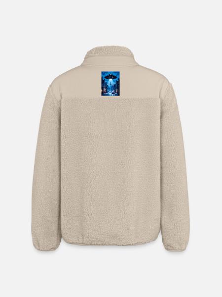 Belgian Wave – UFOs in the sky - Relaxed Fit Unisex Sherpa Jacket by Stanley/Stella - beige