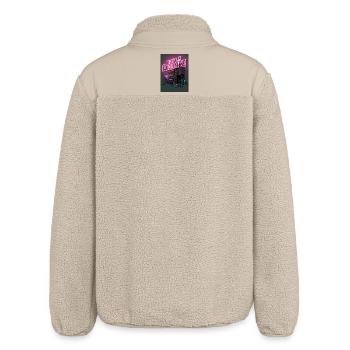 Bear Neon DJ Night - Relaxed Fit Unisex Sherpa Jacket by Stanley/Stella - beige - Back