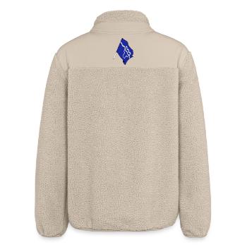 Flag of Tyne and Wear - Relaxed Fit Unisex Sherpa Jacket by Stanley/Stella - beige - Back