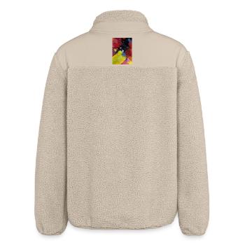 Colour explosion Abstract colour areas - Relaxed Fit Unisex Sherpa Jacket by Stanley/Stella - beige - Back