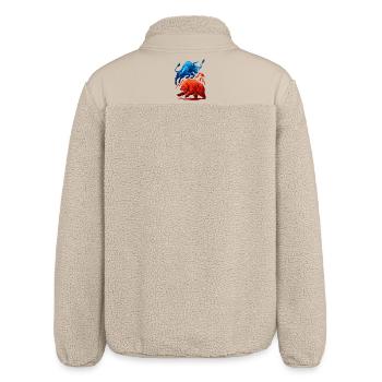 Bull contre Bear Boursiers Actions de Wall Street Fight - Veste sherpa unisexe coupe décontractée Stanley/Stella - beige - Dos