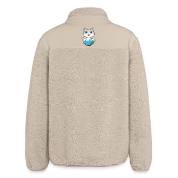Le chat mange des nouilles - Veste sherpa unisexe coupe décontractée Stanley/Stella - beige - Dos