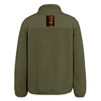 Süßes Kätzchen - Relaxed Fit Unisex Sherpajacke von Stanley/Stella - Khaki - Hinten