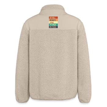 Retraite Apéro Pétanque - Veste sherpa unisexe coupe décontractée Stanley/Stella - beige - Dos