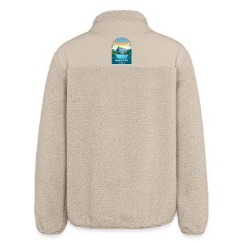 Winnipeg Canada Human Rights Museum Travel Art - Relaxed Fit Unisex Sherpa Jacket by Stanley/Stella - beige - Back