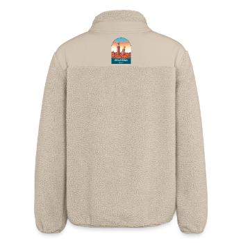 Bologna, Italien Vintage-Reiseplakat-Kunst - Relaxed Fit Unisex Sherpajacke von Stanley/Stella - Beige - Hinten