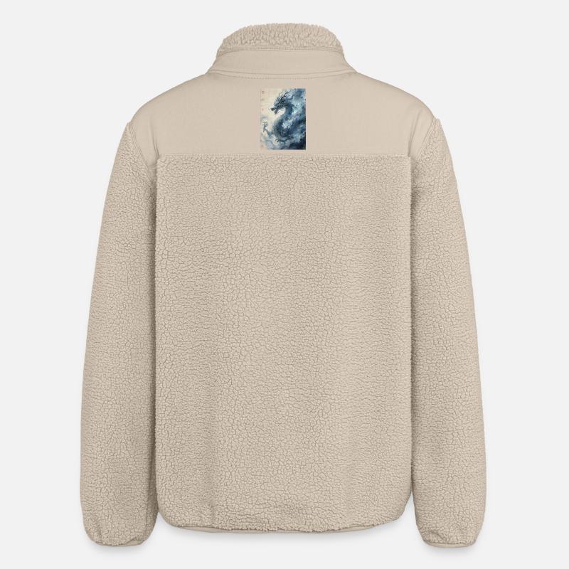 Die Sternennacht: Blauer Drache – Aether - Relaxed Fit Unisex Sherpajacke von Stanley/Stella - Beige