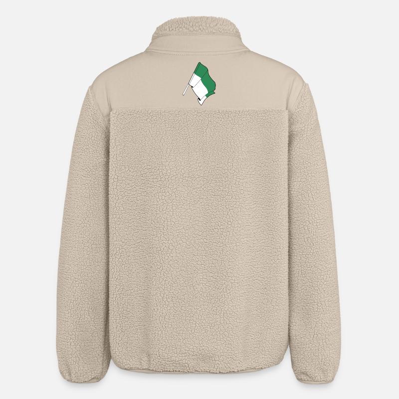 Vlieland Flag – Island Pride - Relaxed Fit Unisex Sherpa Jacket by Stanley/Stella - beige