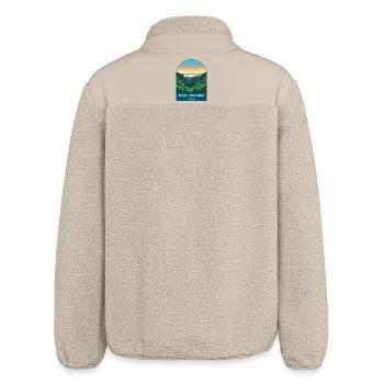 West Virginia USA Vintage-Reiseplakat - Relaxed Fit Unisex Sherpajacke von Stanley/Stella - Beige - Hinten
