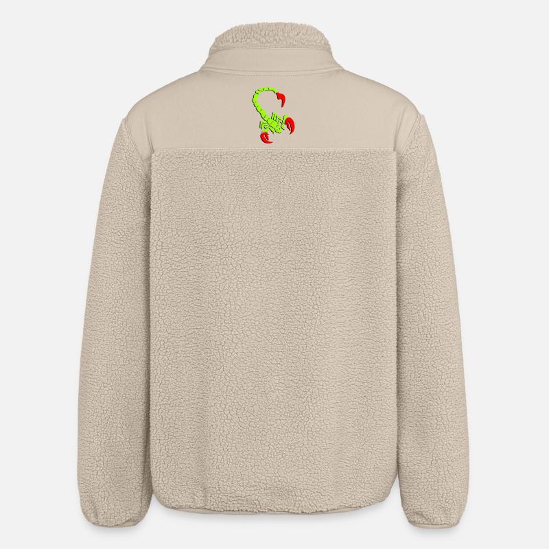 skorpion_01_3d_rot_2 - Relaxed Fit Unisex Sherpajacke von Stanley/Stella - Beige