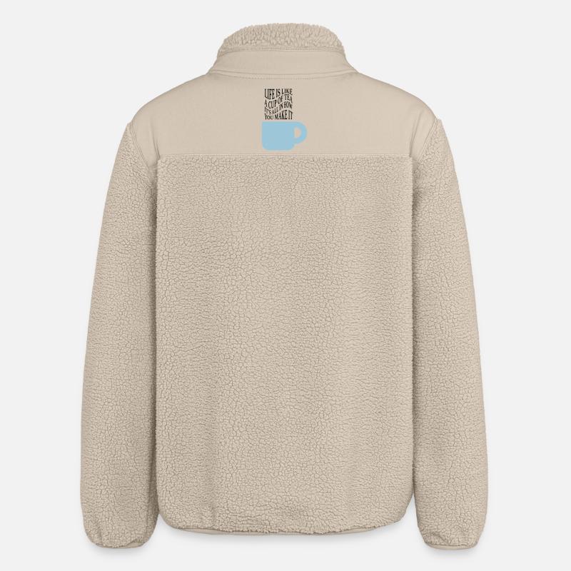 Life like tea - Relaxed Fit Unisex Sherpa Jacket by Stanley/Stella - beige