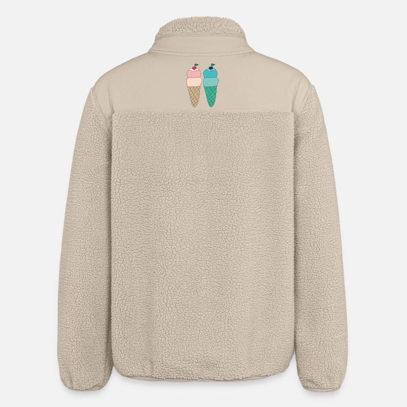 Ice variations 2 times - Relaxed Fit Unisex Sherpa Jacket by Stanley/Stella - beige