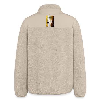 Golden Tears, Gustav Klimt - Relaxed Fit Unisex Sherpa Jacket by Stanley/Stella - beige - Back
