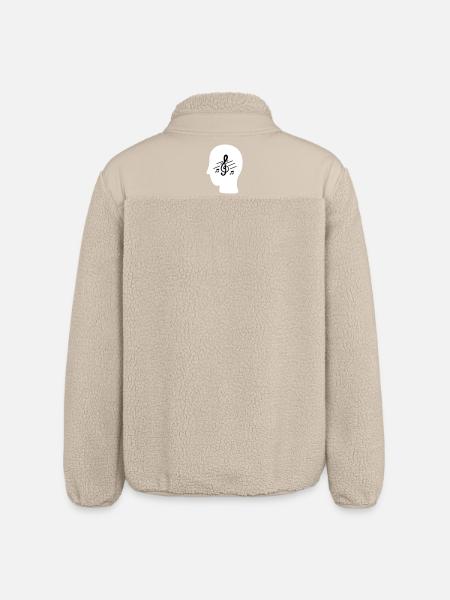 MUSIC IN MY MIND - Relaxed Fit Unisex Sherpa Jacket by Stanley/Stella - beige