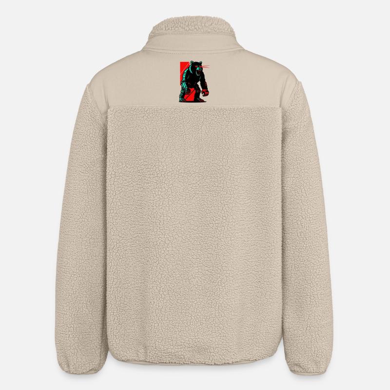 Mecha Techno Bär - Relaxed Fit Unisex Sherpajacke von Stanley/Stella - Beige
