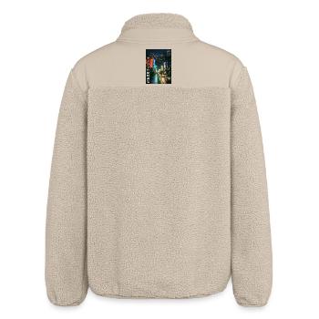 Neon Light Night City Scenes - Relaxed Fit Unisex Sherpa Jacket by Stanley/Stella - beige - Back
