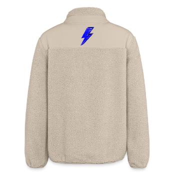 Conception d’éclairs bleus pour une 3D dynamique - Veste sherpa unisexe coupe décontractée Stanley/Stella - beige - Dos