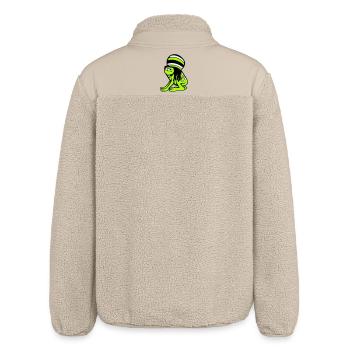 Frosch Reggae Musik Rasta Haare Mütze Jamaika Fun - Relaxed Fit Unisex Sherpajacke von Stanley/Stella - Beige - Hinten