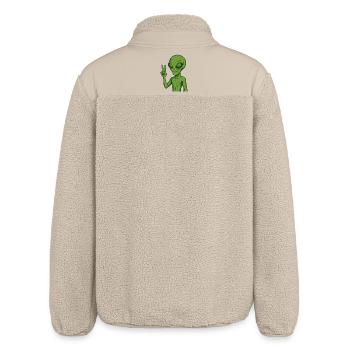 Alien Außerirdischer Frieden Peace - Relaxed Fit Unisex Sherpajacke von Stanley/Stella - Beige - Hinten