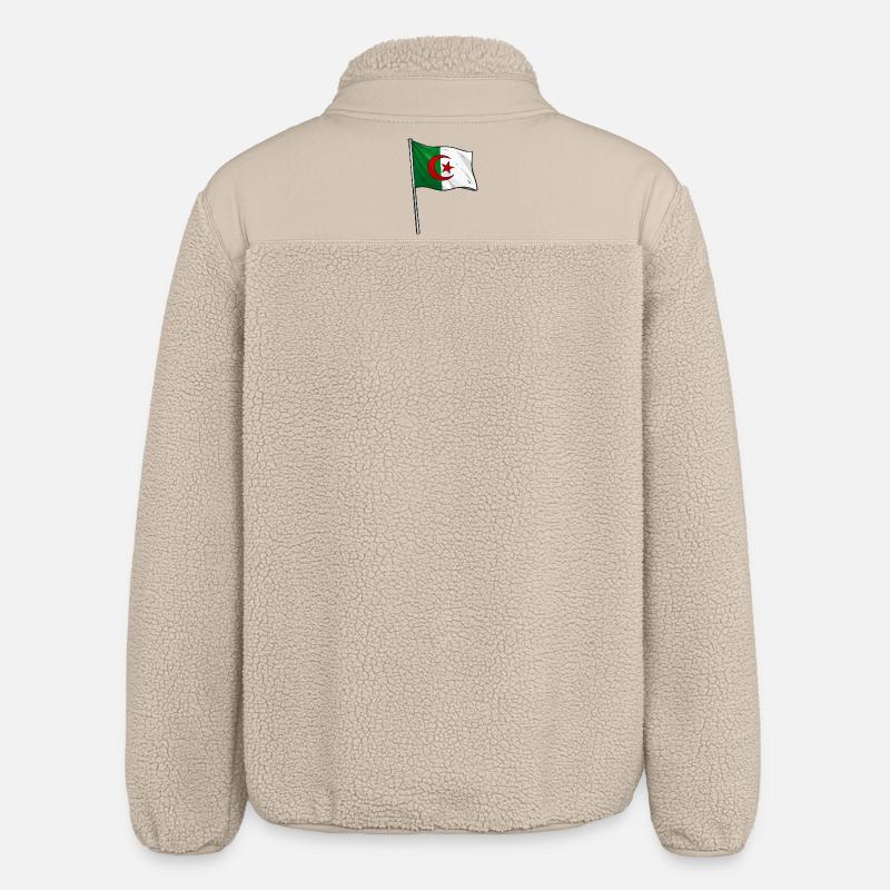 Drapeau algérien - Veste sherpa unisexe coupe décontractée Stanley/Stella - beige